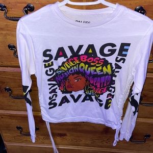 White Savage shirt for girls